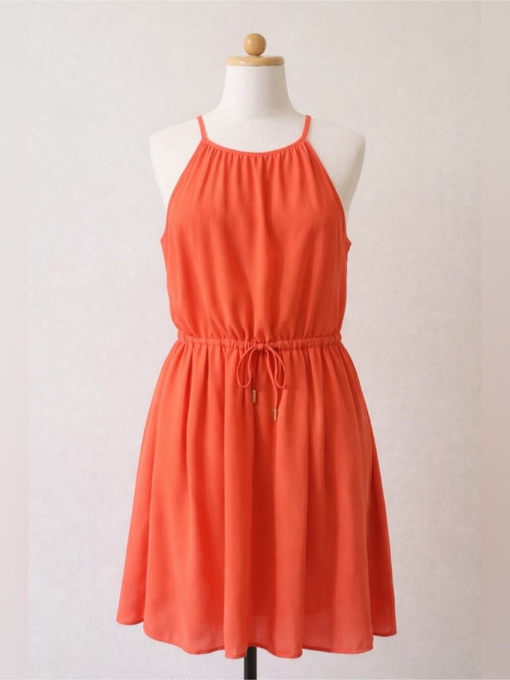 Coral Halter Dress - Picture 2 of 5